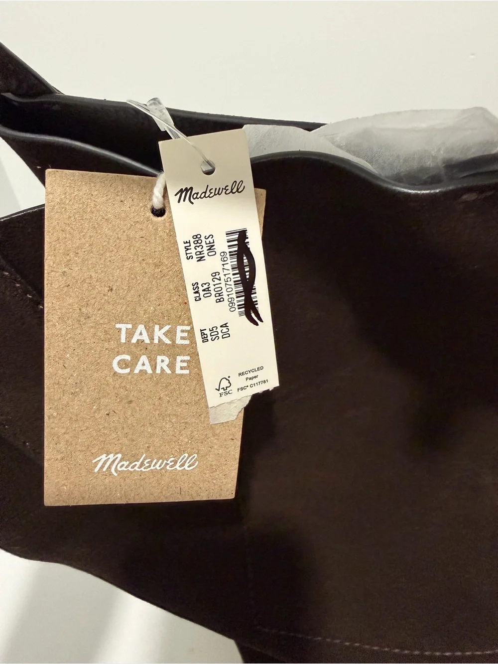 NEW Madewell Suede Shopper tote in Dark Carob NR388 $198 - Picture 8 of 8